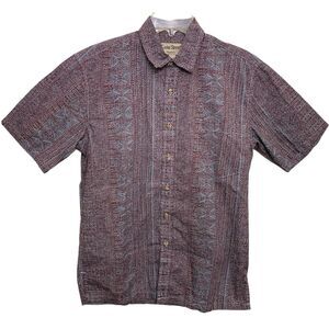 COOKE STREET Honolulu Hawaiian Shirt 100% Cotton SMALL Mens Aloha Aboriginal Dot